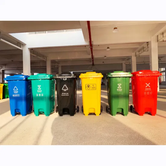 240-Liter-Mülleimer für den Außenbereich, Kunststoff-Mülleimer, 240-Liter-Müllbehälter, Mülltonne mit Fußpedal
