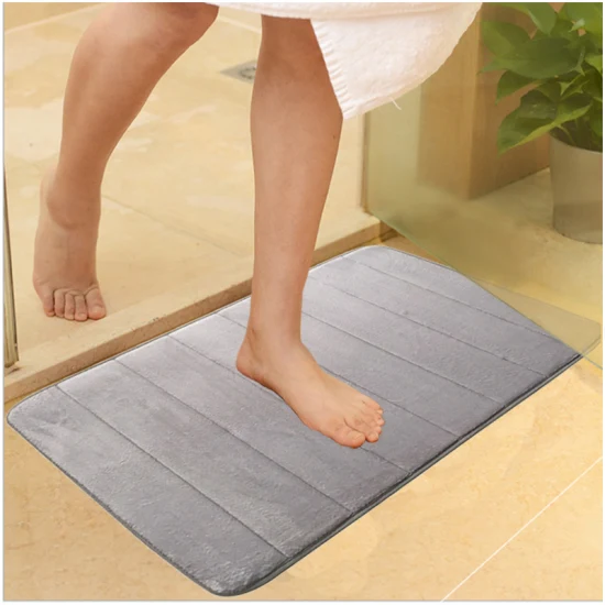 Saugfähiger Teppich für Badezimmer, saugfähiger, rutschfester Boden, Badezimmer-Kieselgur-Badematte